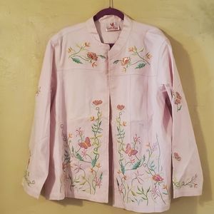 PRETTY IN PINK Embroidered Coat